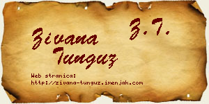 Živana Tunguz vizit kartica